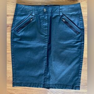 LOFT Black Pencil Skirt with Zipper Accents